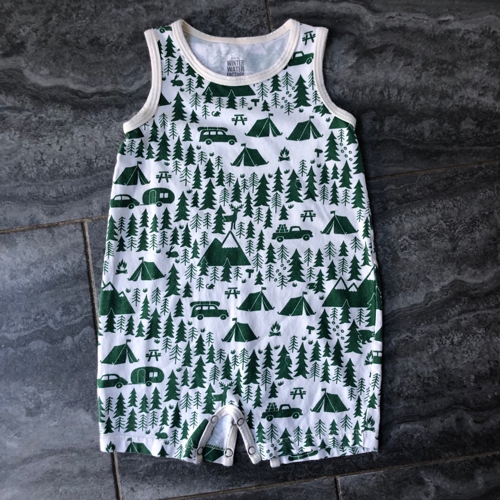 Boys or Girls Camping Romper